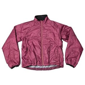 L.L. BEAN PRIMALOFT Women Medium REG‎ Burgundy Nylon Zip Windbreaker Jacket